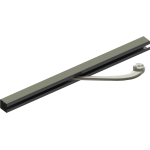 Kluzný mechanismus pro šetření prostoru při otevírání křídlové brány kĺoubovým pohonem REVO