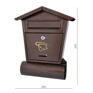Poštovní schránka 280x310x50 mm měděná