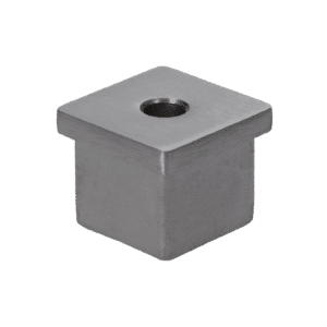 Ukončení na jokl 30x30x2.0mm, s dírou ø8mm, broušená nerez K320 /AISI304