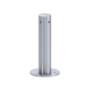 Příruba (rohová) na fasádní lankovou stěnu, odsazení 200 mm, se dvěma vnitřními závity M8, broušená nerez K320 / AISI 304