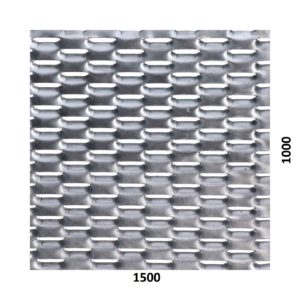 Tahokov Zn, oko: 47x18mm, mostík: 8mm (1500x1000x1,5mm), orientace oka: rozměr oka 47mm je rovnoběžná s rozměrem tabule