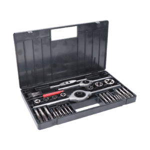 Souprava závitořezných nástrojů M1-II NO, závitníky M3-M12, závitové kruhové čelisti M3-M12, vratidlo 2,5-7,1 mm, vratidlo na závitníky 25 a 38 mm