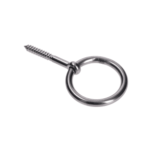 Nerezový šroub s kruhem, závit do dřeva, AISI316, 80mm