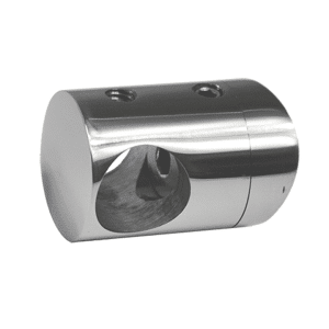 Držák tyče ø14 mm na trubku ø 42,4 mm (30x22 mm), leštěná nerez / AISI304