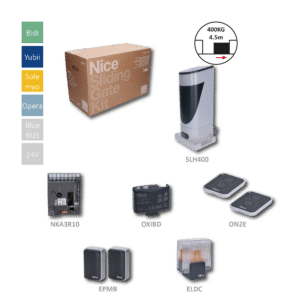 SLIGHT sada pohonu pro posuvnou bránu do 400 kg s LED osvětlením, motor 24 V, 250 W, 6 Nm, příslušenství 2x ON2E, 1x EPMB, 1x OXIBD, 1x ELDC