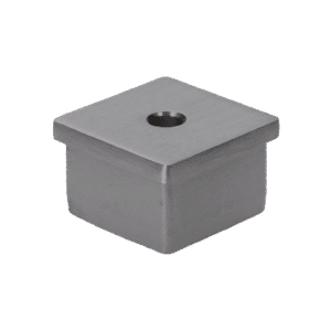 Ukončení na jokl 40x40x2.0mm, s dírou ø8mm, broušená nerez K320 /AISI304