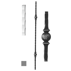 Kovaná tyč GV2, H-1000 mm, 12x12mm