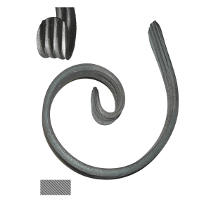 Půlkruh 150x100mm, profil 12x6mm, hladký, široké rozkutí