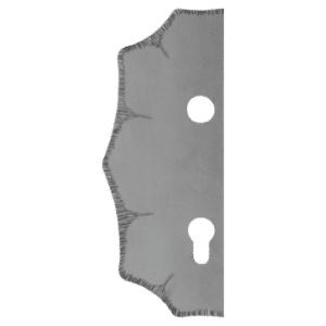 Štít 230x93x3mm s otvory, rozteč 90mm, otvor pro kliku ø 19,5mm, zdobený, levý, pro zámek ZM90/80