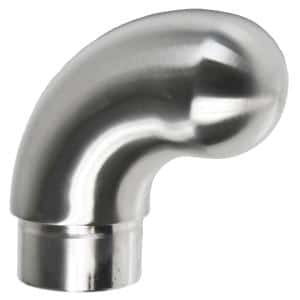 Ukončení - koleno 90 ° na trubku ø 42,4 mm, broušená nerez K320 / AISI304