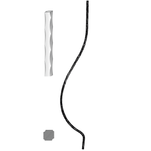 Kovaná výplň zábradlí H900xL160mm,12x12mm,válcovaná ocel