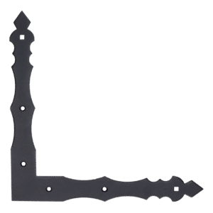 Dekorativní/ozdobnýrohovník 300x300x40mm, 4.0mm, černé práškování, počet 5.0mm dier-6ks