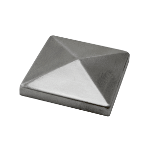 Ukončení stříška na jekl (80x80mm), broušená nerez K320 / AISI304