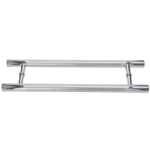 Nerezové madlo na dveře (600mm / ø 25mm), na sklo 8-12mm, leštěná / broušená nerez K320 /AISI304