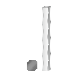 Tyč štvorcová plná 10x10mm, čierna S235, zdobená po hranách L=3000mm, cena za 1ks(3m)