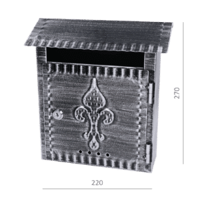 Poštovní schránka (260x275x100mm) černá, Max. formát dopisu: C4