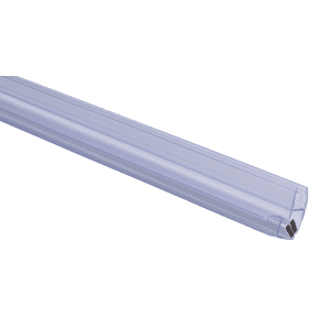 Plastové těsnění magnetické, na sklo 8 mm, mezi dvoje skleněné dveře, 90°, 2200 mm, 2 ks