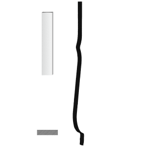 Kovaná výplň zábradlí H 1000 mm, 30 x 5 mm. Válcovaná ocel