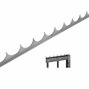 Ochranný hřeben proti přelezení, ocel 3 x 2000 mm, rovný, bez povrchové úpravy