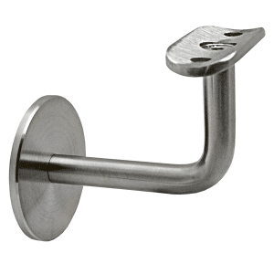 Držák madla na stěnu na trubku ø 42,4 mm bez děr, zadní vnitřní závit M8, broušená nerez K320 / AISI304