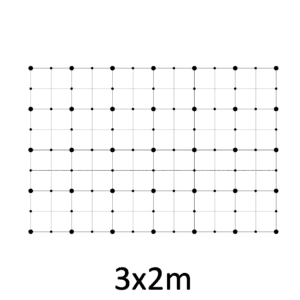 Montážní sada pro zelenou stěnu - nerez, rozměr 3x2m. Set obsahuje: EB1-GW01 (35ks), PVC-LA4 (44ks), EB2-LA4 (70m), EB1-GWS4 (58ks)