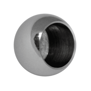 Koule koncová ø 20 mm na trubku ø 14 mm (otvor ø 14,2 mm), leštěná nerez / AISI304