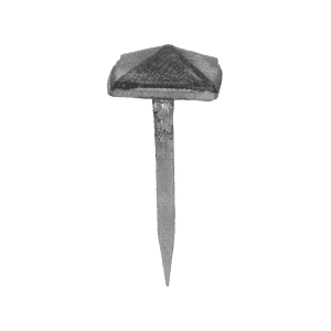 Ozdobný kovaný čtvercový hřebík, hlavička 23x23x10 mm, hrot 3x2x33 mm, bez povrchové úpravy
