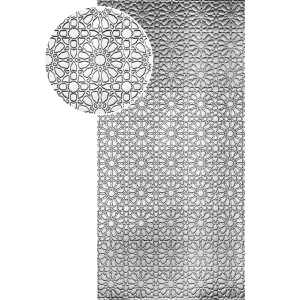 Plech pozinkován 2000x1000x1,2mm - KVĚT 2, 3D efekt