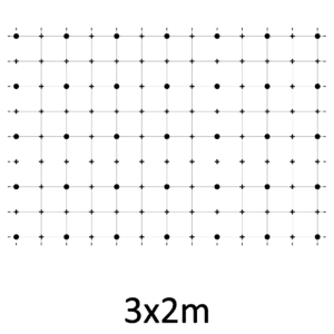 Montážní sada pro zelenou stěnu - nerez, rozměr 3x2m. Set obsahuje: EB1-GW02 (35ks), EB2-LA3 (70m), PVC-LA3 (44ks), EB1-NX3 (58ks)