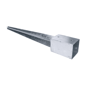 Pätka stĺpika nabíjacia/kotviaci hrot 91x150x750mm, 1,8mm žárový pozink, počet děr o průměru 11mm-4ks