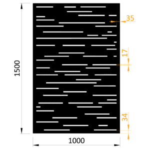 Plech, vzor 8311, 1000x1500x2,0mm, bez povrchové úpravy