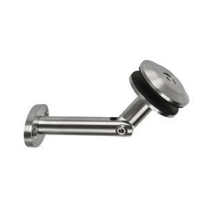 Kotvení spodní na skleněný přístřešek (pro sklo 8,00 - 12.76 mm), broušená nerez K320 / AISI304