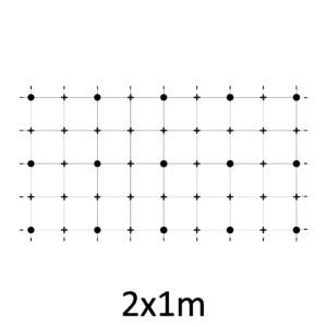 Montážní sada pro zelenou stěnu - nerez, rozměr 2x1m. Set obsahuje: EB1-GW01 (15ks), PVC-LA4 (28ks), EB2-LA4 (25m), EB1-NX4 (30ks)
