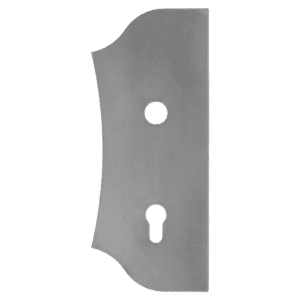 Štít 250x104x3mm s otvory, otvor pro kliku ø 19,5mm, hladký, oboustranný (levý i pravý), pro zámek ZM90/80