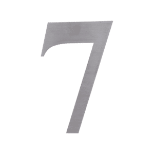 Číslo domové 7, (127x1.5mm), s 3M páskou, brúsená nerez K320 / AISI 304