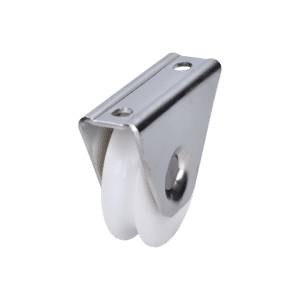 Vodiaca kladka ø 78mm s nylonovým kolieskom na montáž pod rám, pre profil C902IX16, nosnosť 200kg, nerez /AISI304