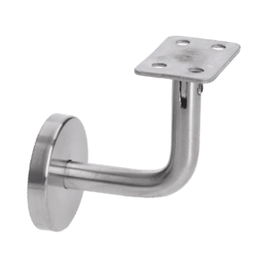 Držiak madla na stenu s kĺbom, na jakel s krytkou, brúsená nerez K320 /AISI304