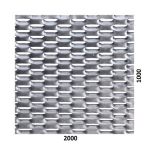 Tahokov Zn, oko: 47x18mm, mostík: 8mm (2000x1000x1,5mm), orientace oka: rozměr oka 47mm je rovnoběžná s rozměrem tabule