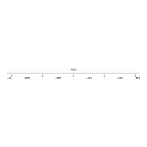 Madlo 4500mm (set:5ks úchyt, madlo 40x40mm s ukončením), brúsená nerez K320 /AISI304