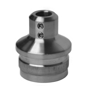 Spodek držáku madla ø 42,4 mm s přechodem na trubku ø12 mm, broušená nerez K320 / AISI304