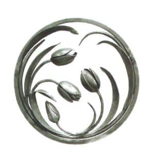 Ornament tulipán, kruh ø385 mm, 12x12 mm