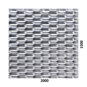 Tahokov Zn, oko: 47x18mm, mostík: 8mm (2000x1500x1,5mm), orientace oka: rozměr oka 47mm je rovnoběžná s rozměrem tabule