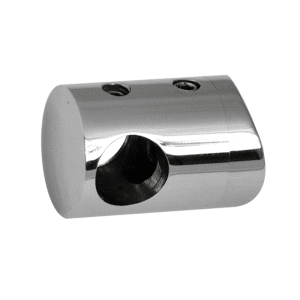 Držák tyče ø 12mm na trubku ø 42.4mm (30x22mm), leštěná nerez / AISI304