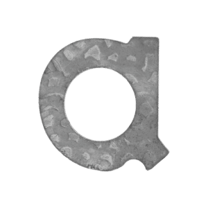 Domové písmeno a,   60x58mm   zdobené, bez povrchovej úpravy