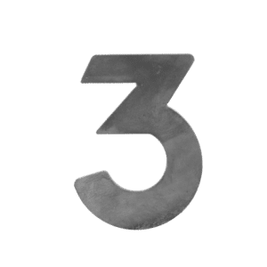 číslo domové 3,   120x80x3mm   hladké, bez povrchovej úpravy