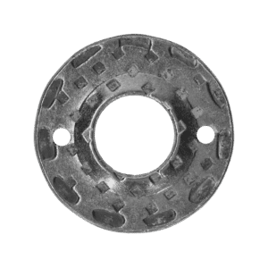 Štít ke kličce ozdobný ø 50mm, tloušťka 2mm, otvor na kliku ø20 mm