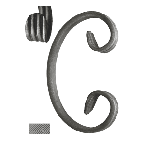 Céčko (130x75mm), 12x6mm, hladké, široké oboustranné rozkování