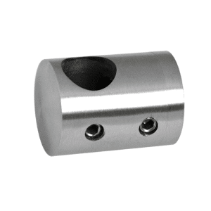 Držák tyče ø 14 mm (koncový-pravý) plochý (30x22 mm), broušená nerez K320 / AISI304