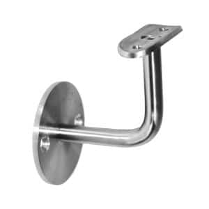 Držák madla na stěnu na trubku ø 42,4 mm, broušená nerez K320 / AISI316