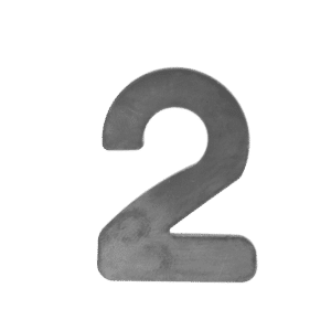 číslo domové 2,   120x80x3mm   hladké, bez povrchovej úpravy